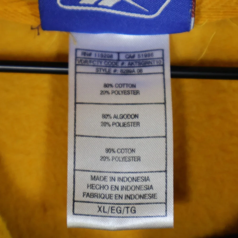 2008 Reebok NFL Minnesota Vikings Hoodie Size XL‎ Gameday Purple Gold
